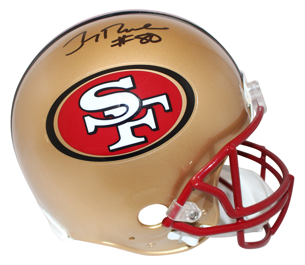 Jerry Rice Signed San Francisco 49ers Authentic Throwback Helmet BAS 26923