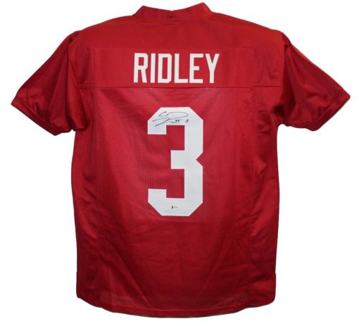 Calvin Ridley Autographed Alabama Crimson Tide Red XL Jersey BAS 11949