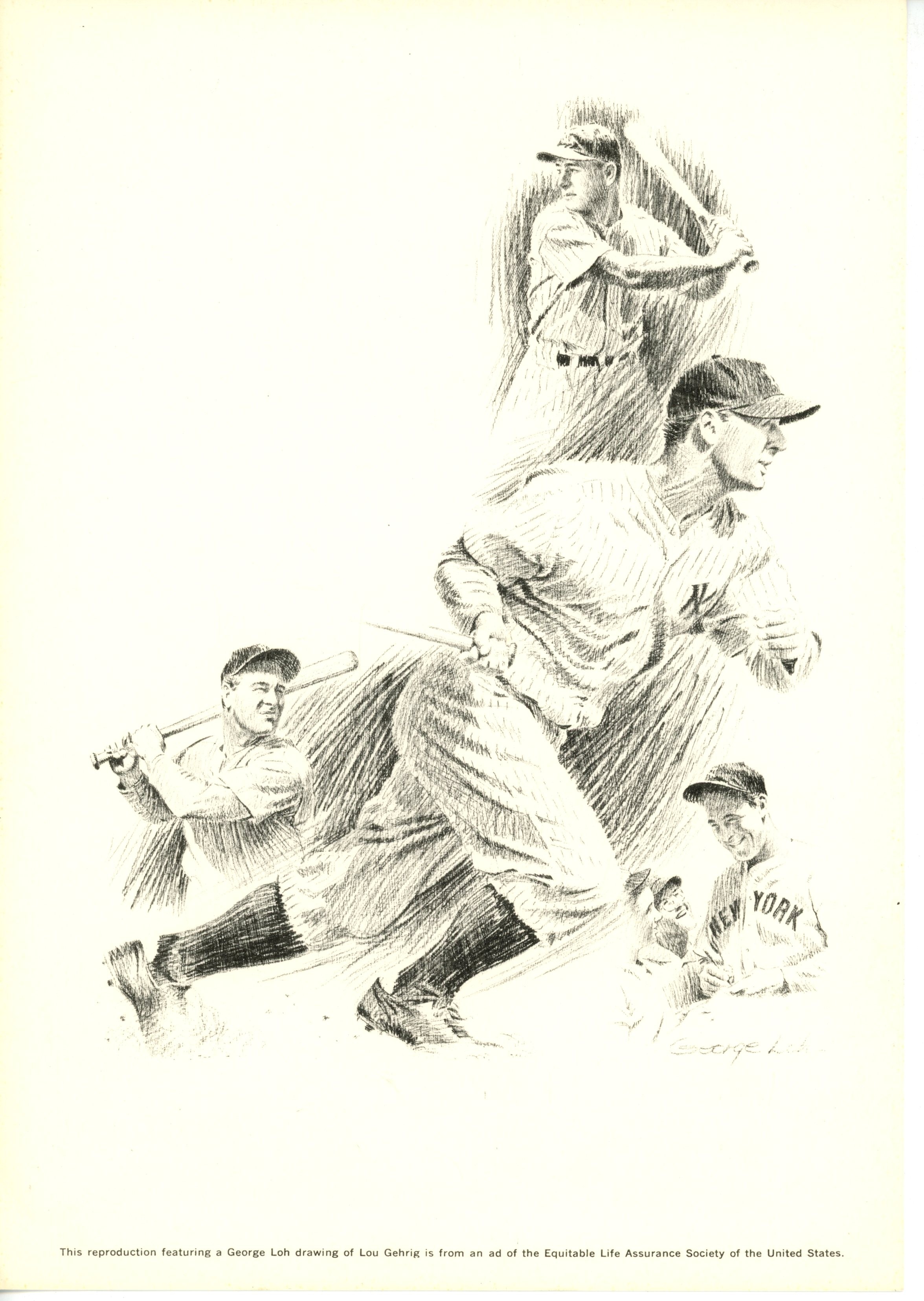 Gehrig, Howe, +9 Robert Riger Lot of 11 Miscellaneous Drawings 55925