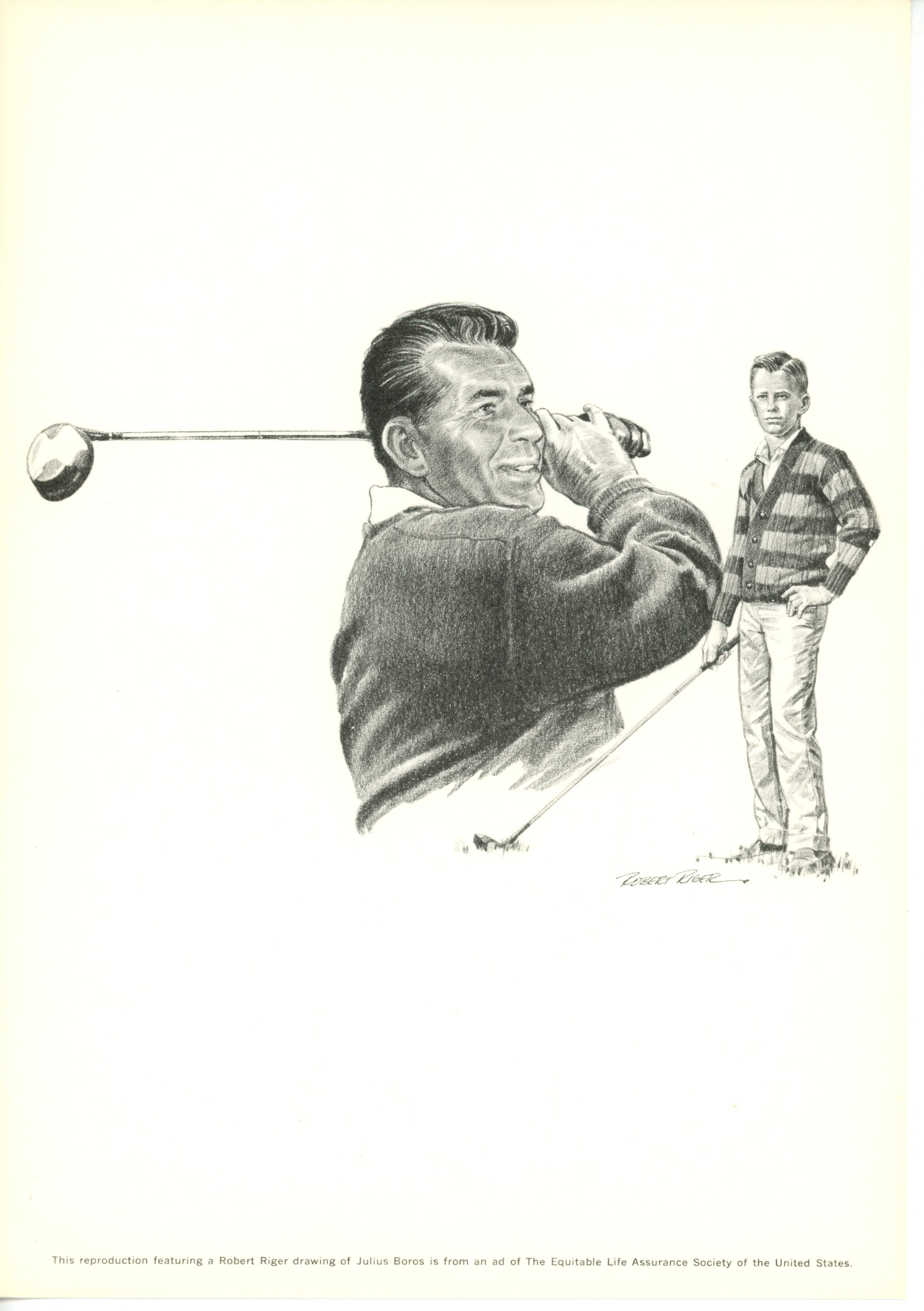 Hagen, Berg, Boros, Demarat Lot of 4 Golf Robert Riger Drawings 55922