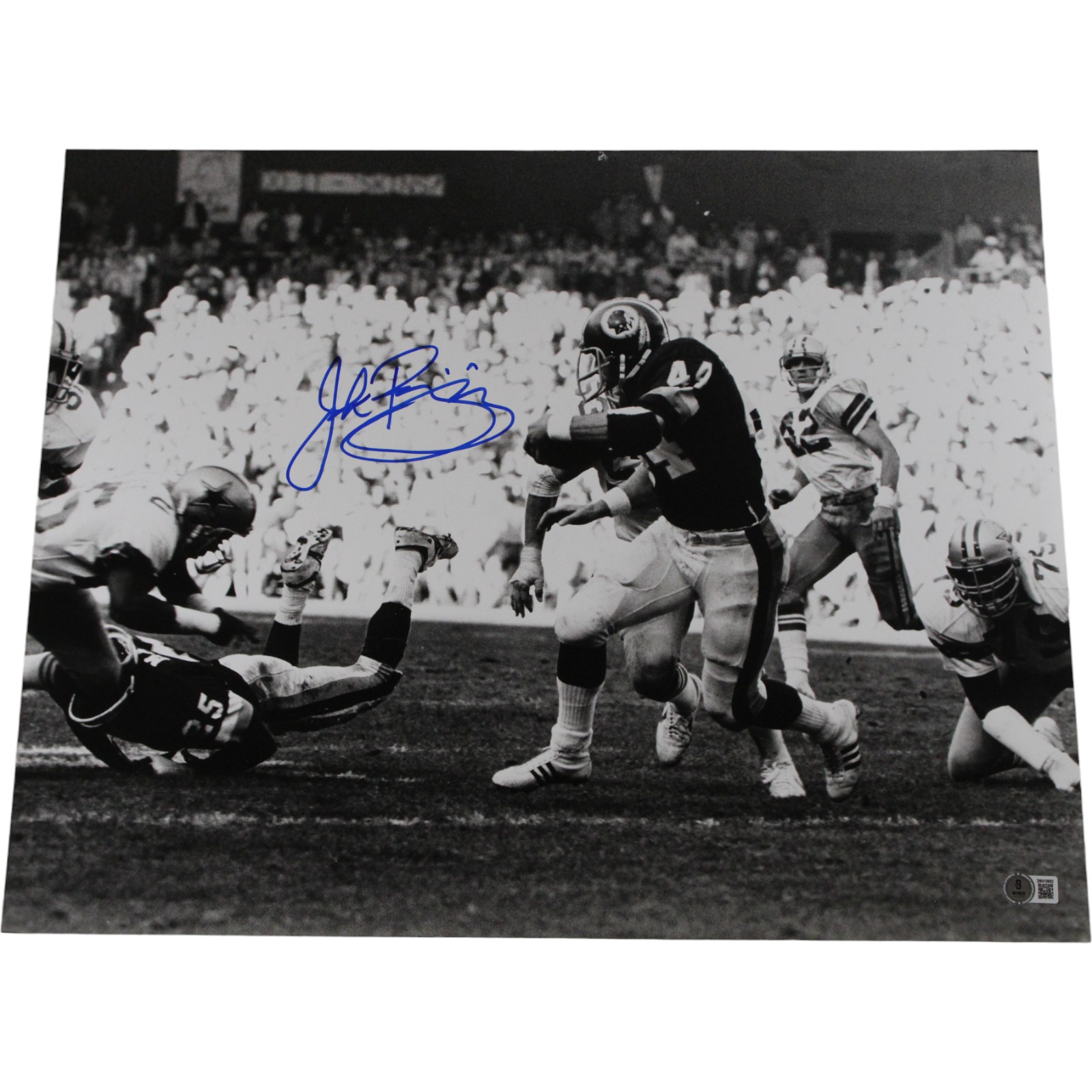 John Riggins Autographed Washington Redskins 16x20 Photo Beckett Witness 49763