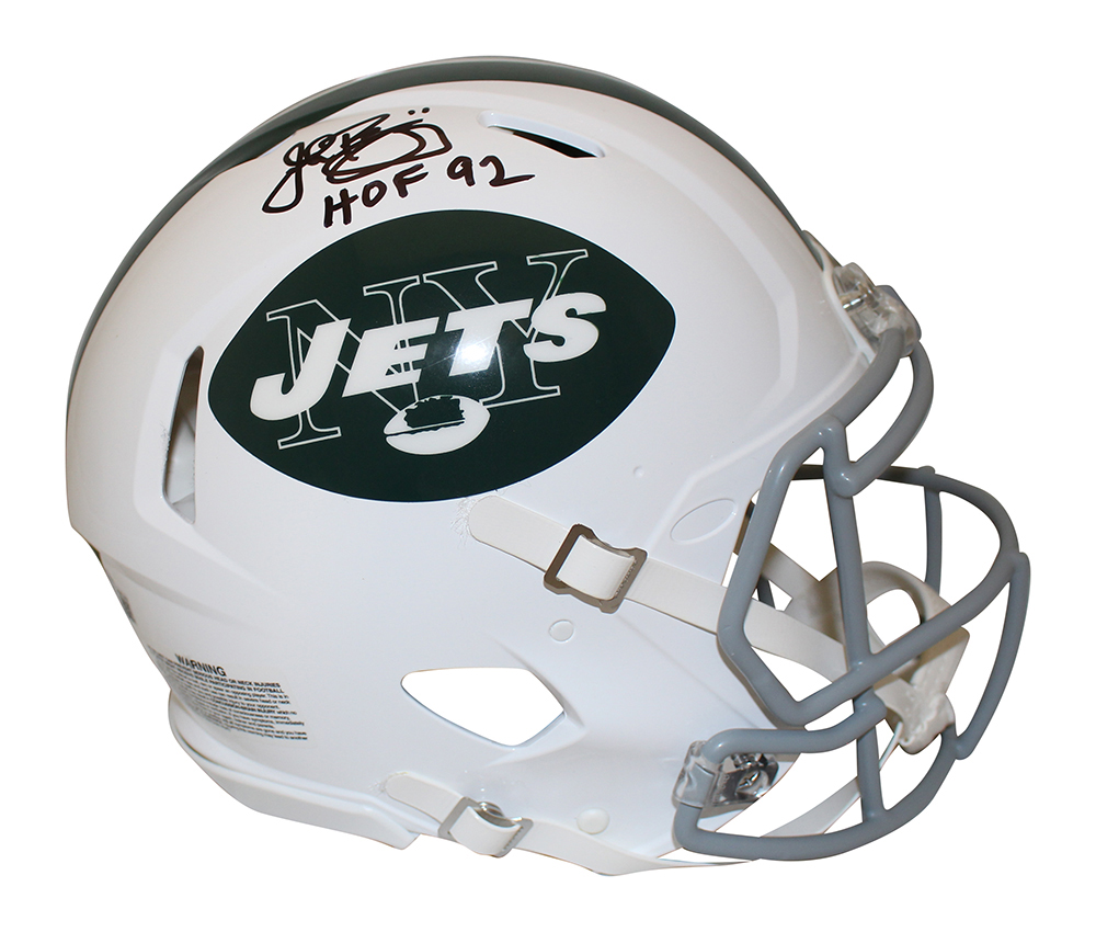 John Riggins Signed New York Jets Authentic 1965-77 Speed Helmet Beckett