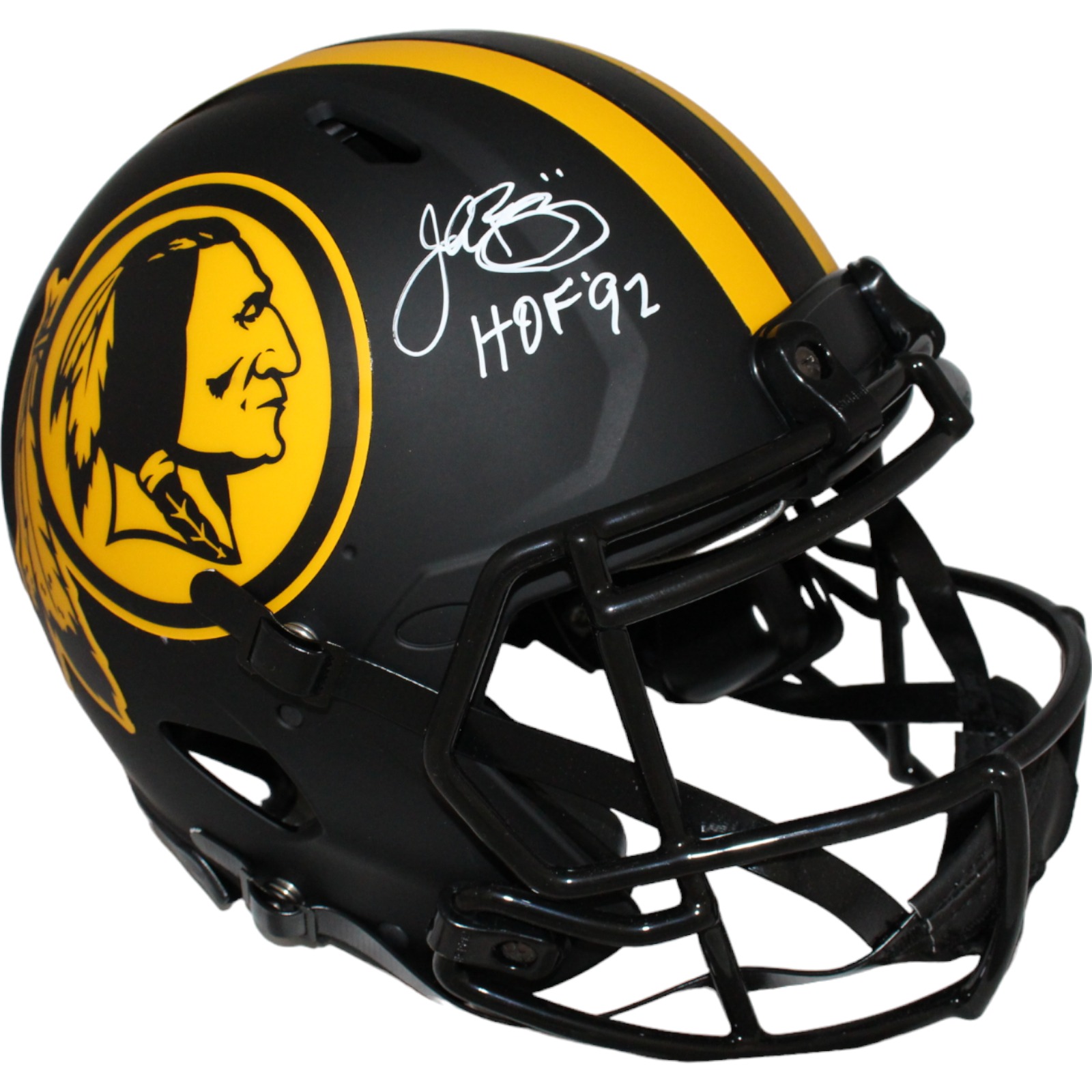 John Riggins Signed Washington Redskins Pro Eclipse Helmet BAS
