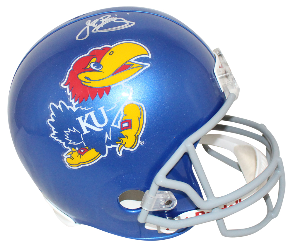 John Riggins Autographed/Signed Kansas Jayhawks F/S Helmet BAS 32208