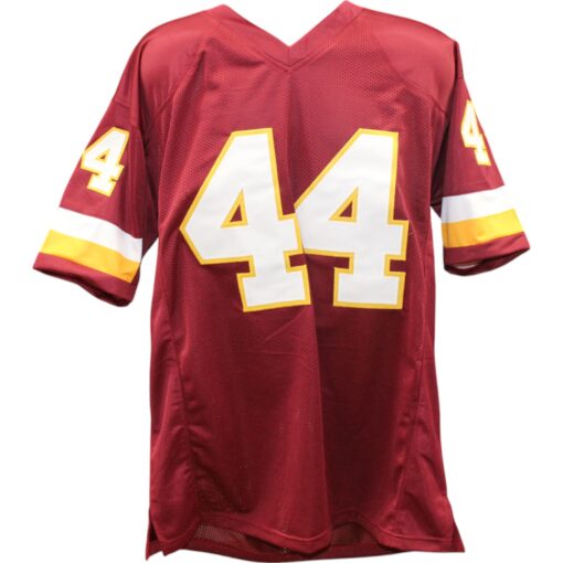 John Riggins Autographed/Signed Pro Style XL Maroon Jersey Beckett Witness 49711