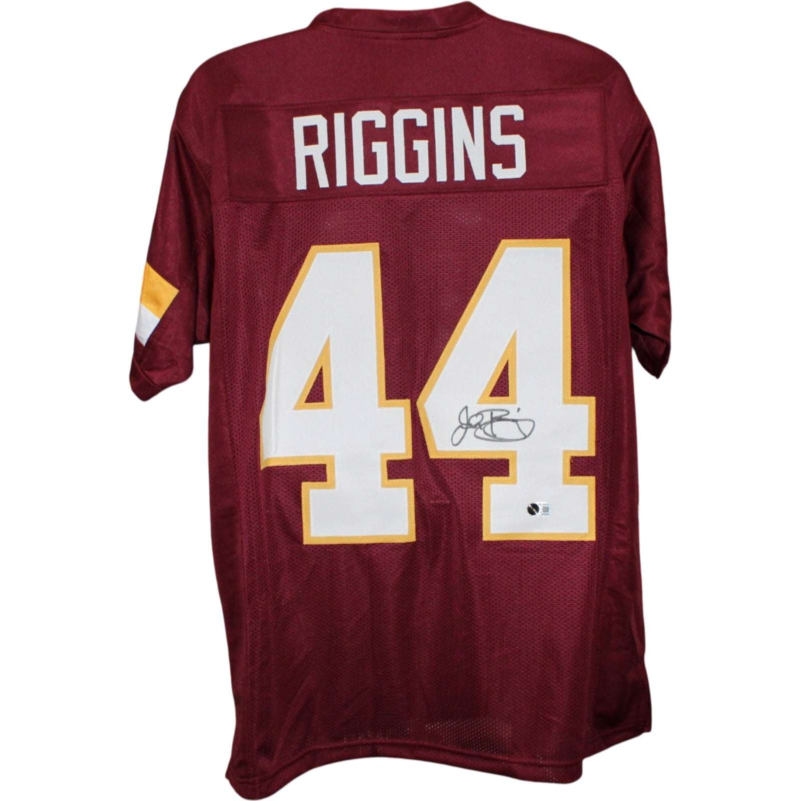 John Riggins Autographed Washington Redskins Jersey Maroon Beckett Witness 58652