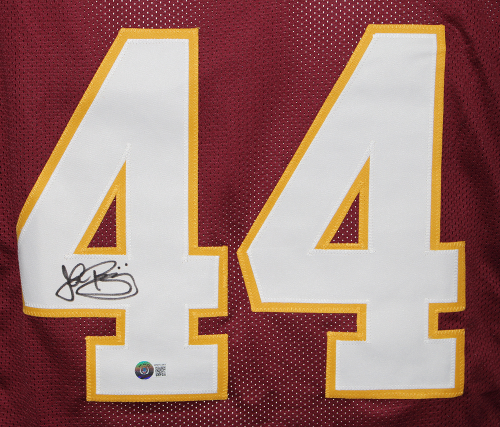 John Riggins Autographed/Signed Pro Style Red XL Jersey Beckett BAS