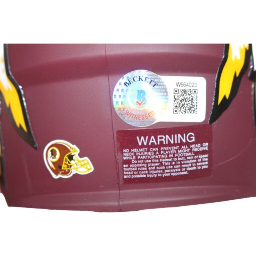 John Riggins Signed Washington AMP Mini Helmet Beckett