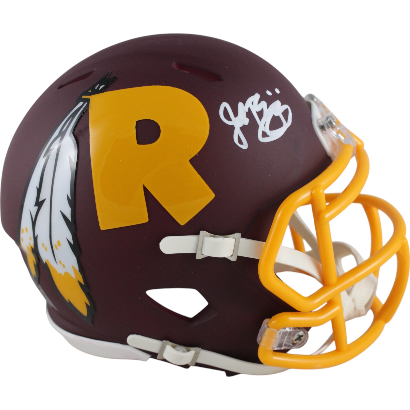 John Riggins Autographed Washington Redskins AMP Mini Helmet Beckett 49760
