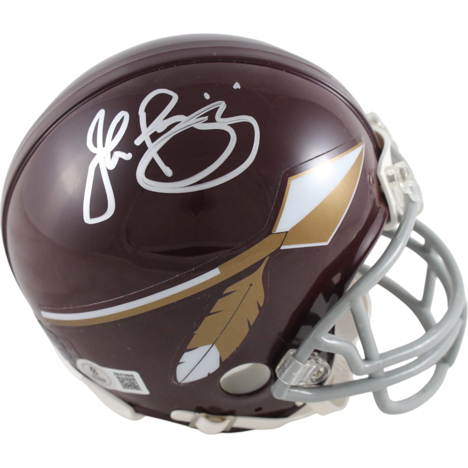 John Riggins Autographed Washington Redskins TB VSR4 Mini Helmet Beckett 49752