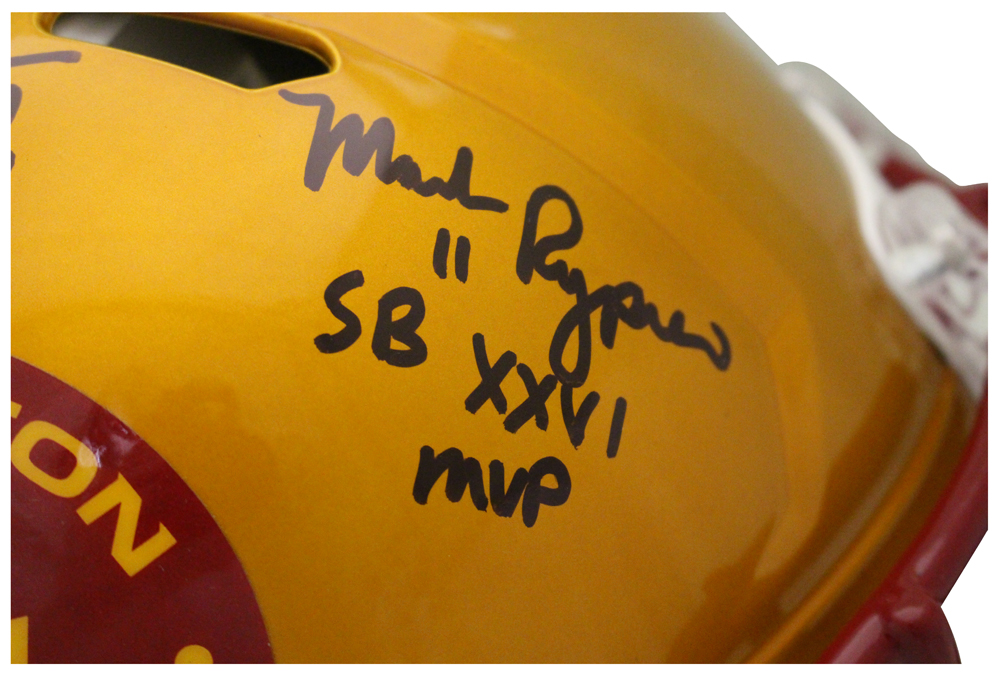 Riggins Rypien & Williams Signed WFT Authentic Flash Speed Helmet BAS
