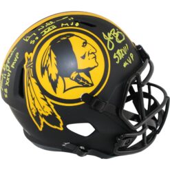 Williams Rypien Riggins Signed Washington Redskins F/S Eclipse Helmet BAS 51888