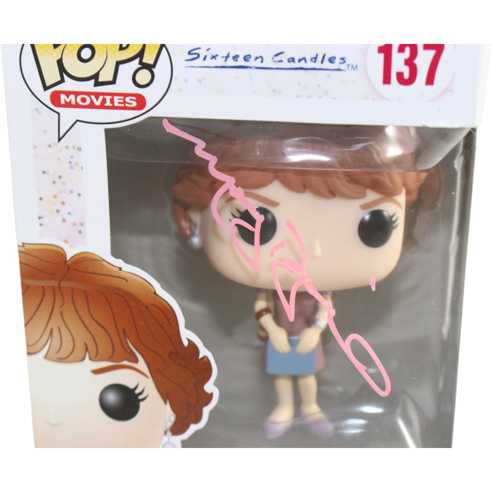 Molly Ringwald Autographed/Signed 16 Candles Funko Pop! #137 Beckett 56562 2 Molly Ringwald Autographed/Signed 16 Candles Funko Pop! #137 Beckett 56562