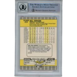 Billy Ripken Autographed 1989 Fleer 616 Trading Card 10 Grade Beckett 49391