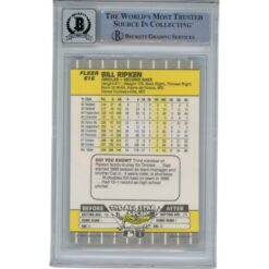 Billy Ripken Autographed 1989 Fleer 616 Trading Card 10 Grade Beckett 49393