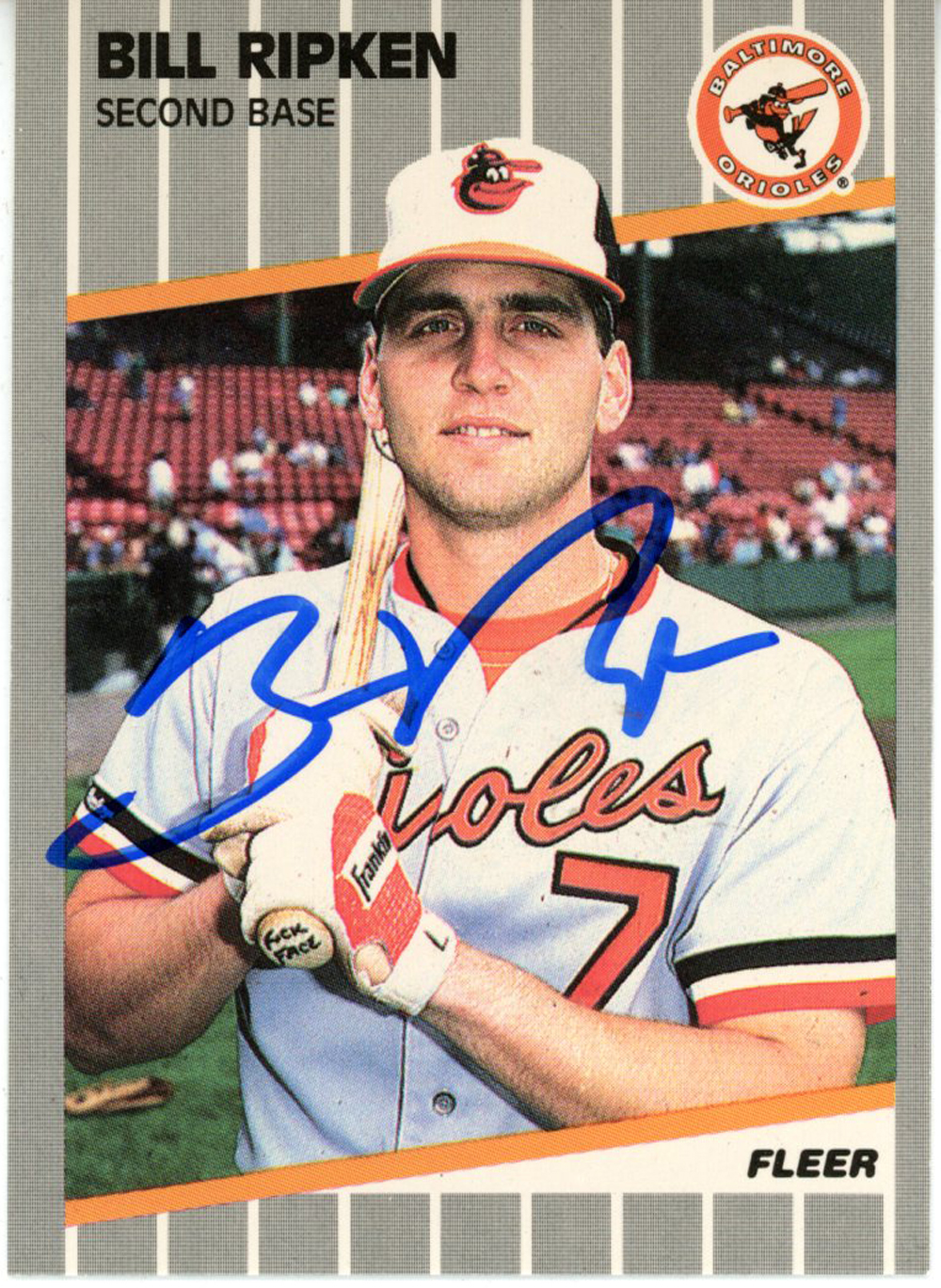 Billy Ripken Autographed 1989 Fleer #616 F Face Error Trading Card Beckett