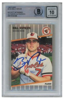 Billy Ripken Autographed 1989 Fleer #616 Error Card 10 Grade Beckett 52529