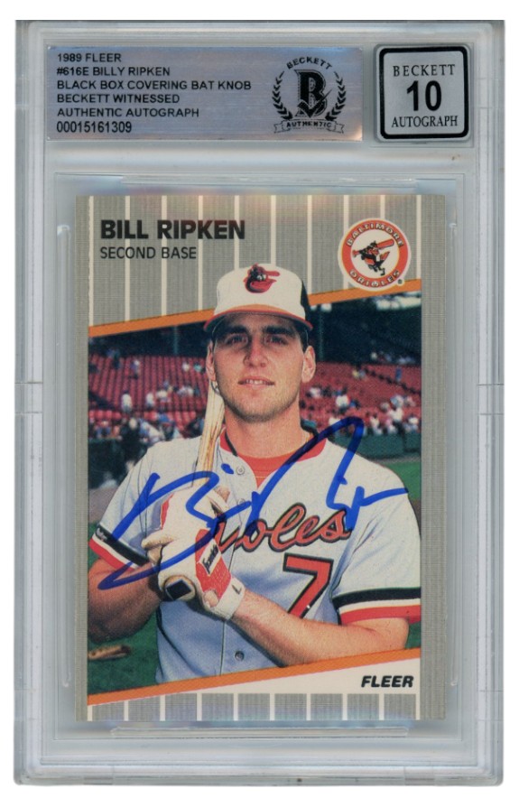 Bill Ripken Autographed 1989 Fleer 616 Black Box Trading Card Slab Beckett 52683 1 Bill Ripken Autographed 1989 Fleer 616 Black Box Trading Card Slab Beckett 52683