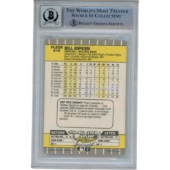 Billy Ripken Autographed 1989 Fleer 616 Trading Card 10 Grade Beckett 49327