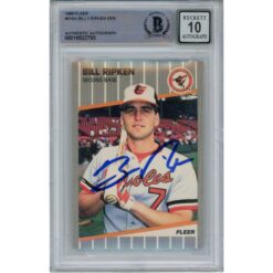 Billy Ripken Autographed 1989 Fleer 616 Trading Card 10 Grade Beckett 49355