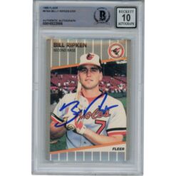 Billy Ripken Autographed 1989 Fleer 616 Trading Card 10 Grade Beckett 49367