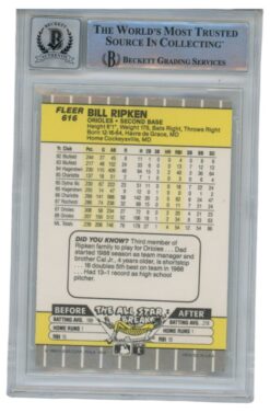 Bill Ripken Autographed/Signed 1989 Fleer 616 Scribble Card Slab Beckett 52680