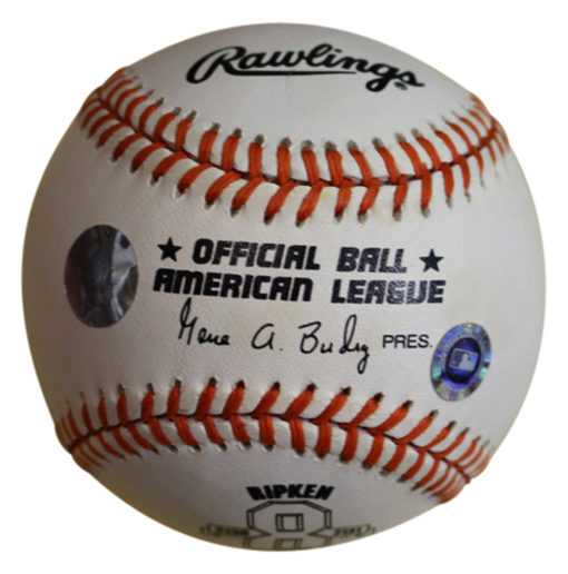 Cal Ripken Jr Autographed Baltimore Orioles OML Ripken Baseball JSA 12890