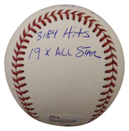 Cal Ripken Jr Autographed Baltimore Orioles OML Baseball Stats JSA 12897