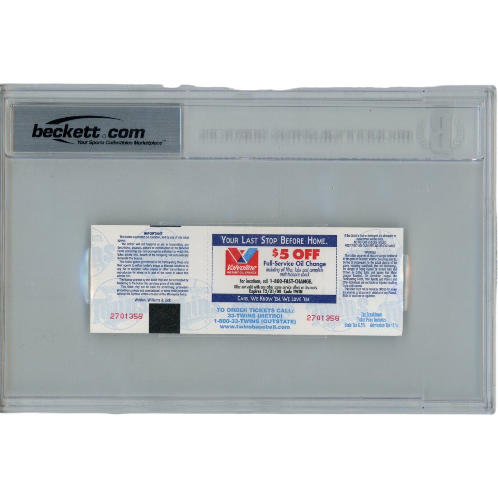 Cal Ripken Autographed Baltimore Orioles 3000 Hit Ticket Slab Beckett 53167 2 Cal Ripken Autographed Baltimore Orioles 3000 Hit Ticket Slab Beckett 53167