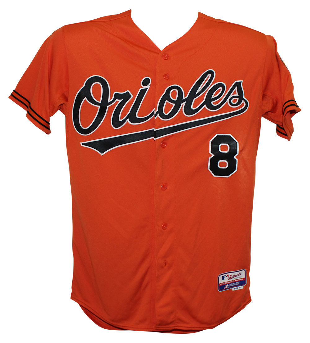Cal Ripken Jr Autographed Baltimore Orioles Majestic Orange 44