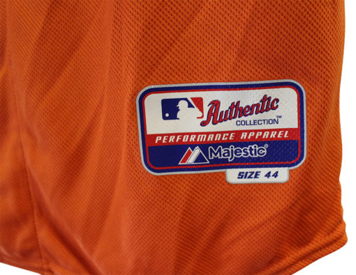 Cal Ripken Jr Autographed Baltimore Orioles Majestic Orange 44 Jersey JSA 25134
