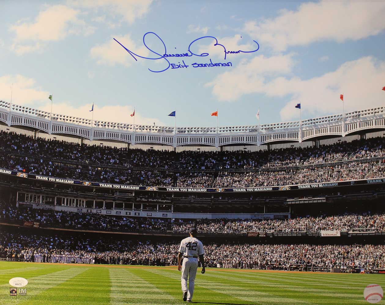 Mariano Rivera Signed New York Yankees 16x20 Photo Exit Sandman JSA 31403