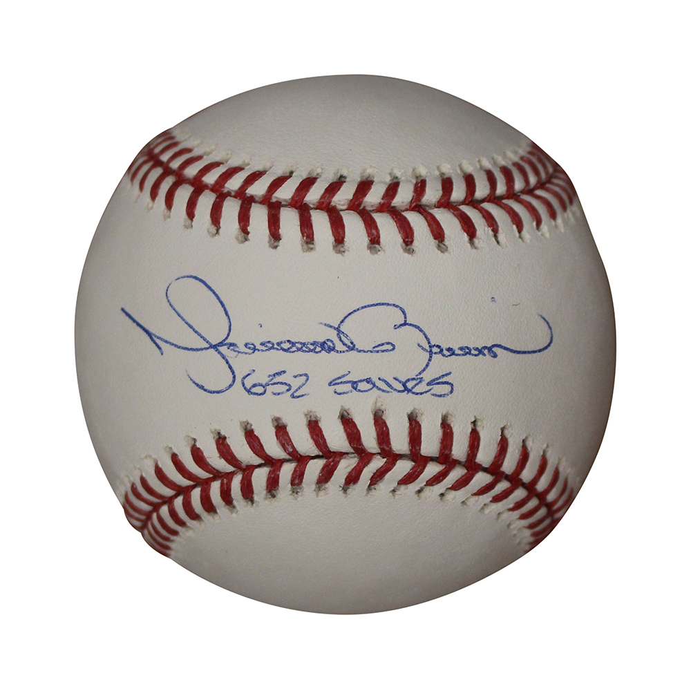 Mariano Rivera Signed New York Yankees OML Baseball 652 Career Saves JSA 31269