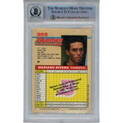 Mariano Rivera Autographed 1982 Bowman #302 10 Auto Slabbed Card Beckett 49352
