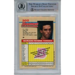 Mariano Rivera Autographed 1982 Bowman #302 10 Auto Slabbed Card Beckett 49366