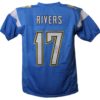 Phillip Rivers Autographed/Signed San Diego Chargers Blue XL Jersey BAS 23956