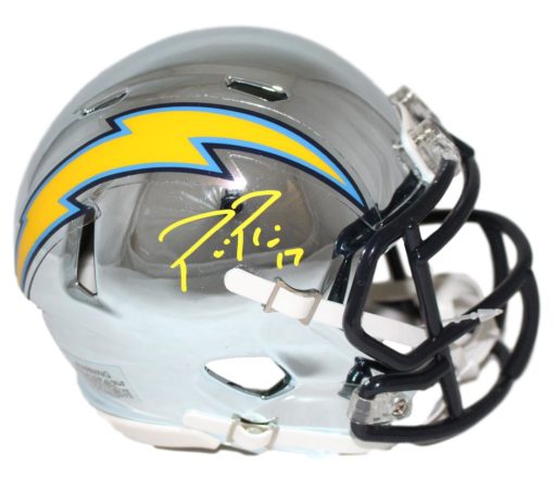 Phillip Rivers Autographed San Diego Chargers Chrome Mini Helmet BAS 23958