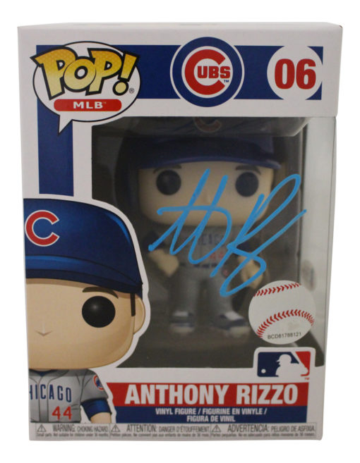 Anthony Rizzo Autographed/Signed Chicago Cubs MLB Funko Pop #06 BAS 27281