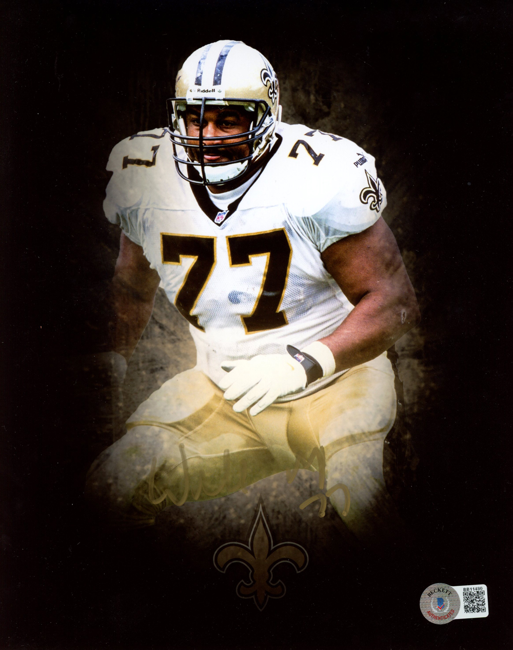 Willie Roaf Autographed/Signed New Orleans Saints 8x10 Photo Beckett