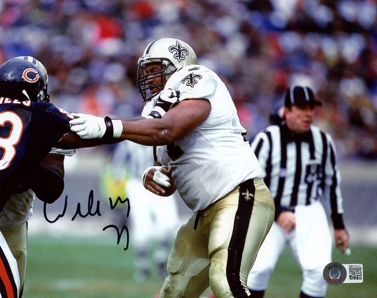 Willie Roaf Autographed/Signed New Orleans Saints 8x10 Photo Beckett