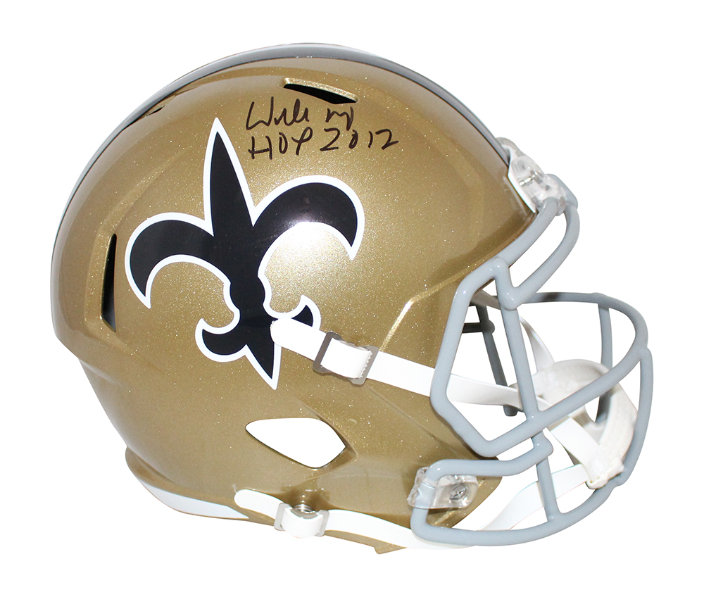 Willie Roaf Signed New Orleans Saints F/S 1976-99 Speed Helmet HOF BAS