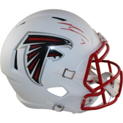 Bijan Robinson Autographed Atlanta Falcons F/S Flat White Helmet Beckett W 56197