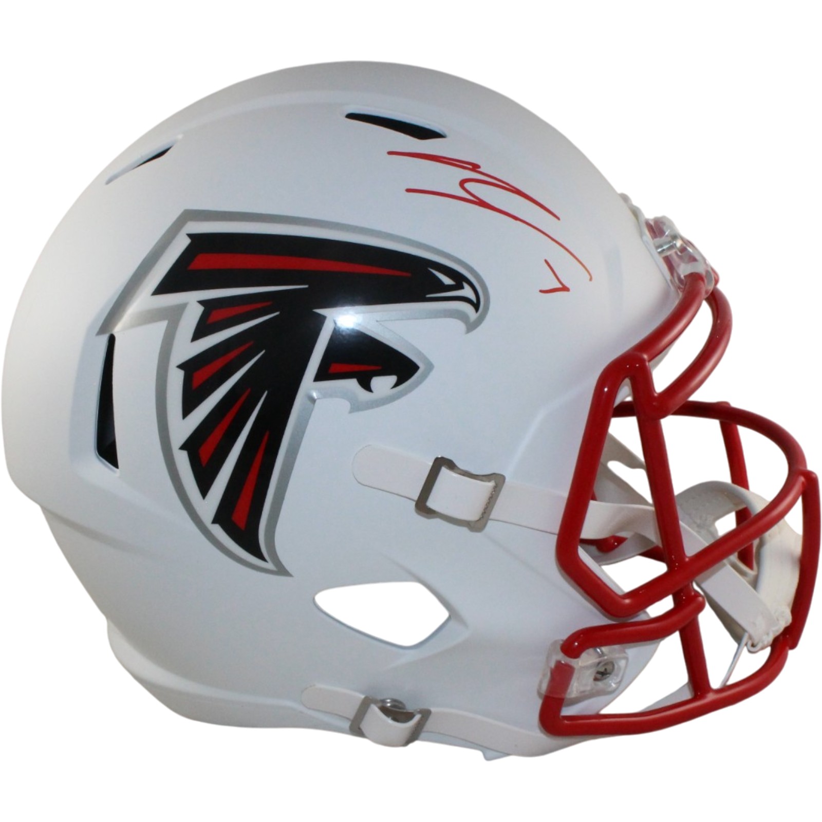 Bijan Robinson Autographed Atlanta Falcons F/S Flat White Helmet Beckett W 56197