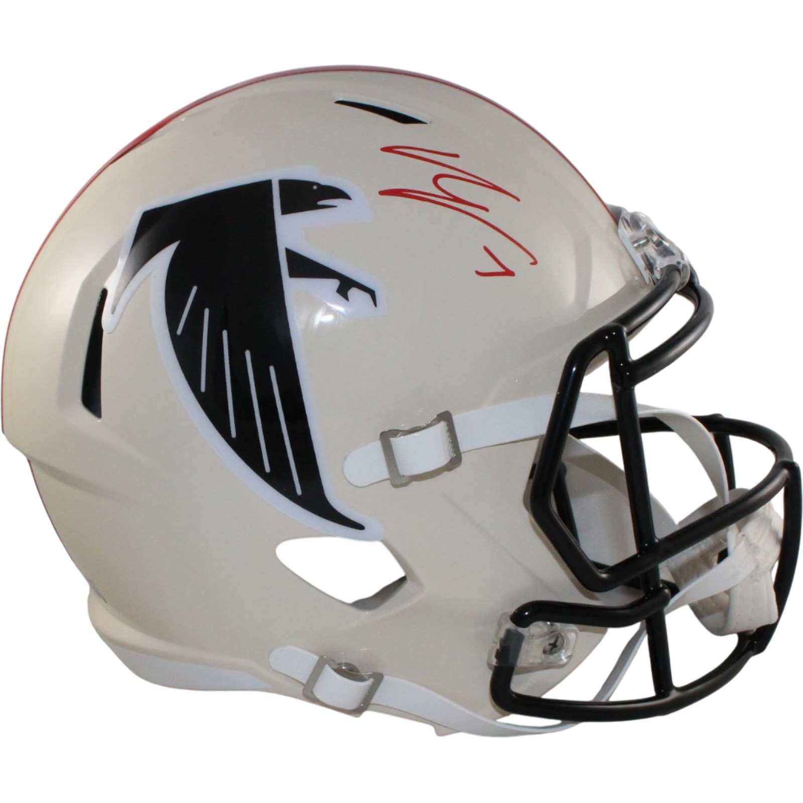 Bijan Robinson Autographed Atlanta Falcons F/S Retro Helmet Beckett WIT 56194