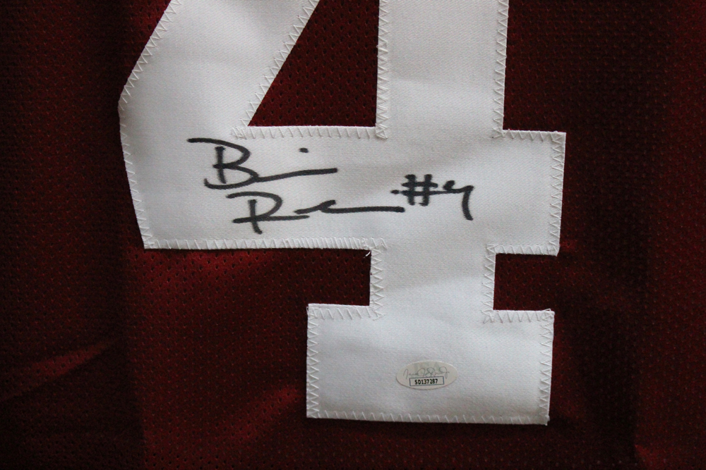 Brian Robinson Autographed/Signed College Style Red XL Jersey JSA