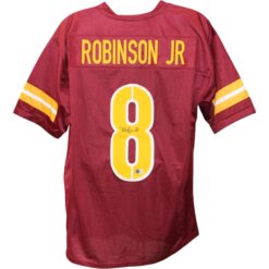 Brian Robinson Jr. Autographed/Signed Pro Style Red XL Jersey Beckett W 51829