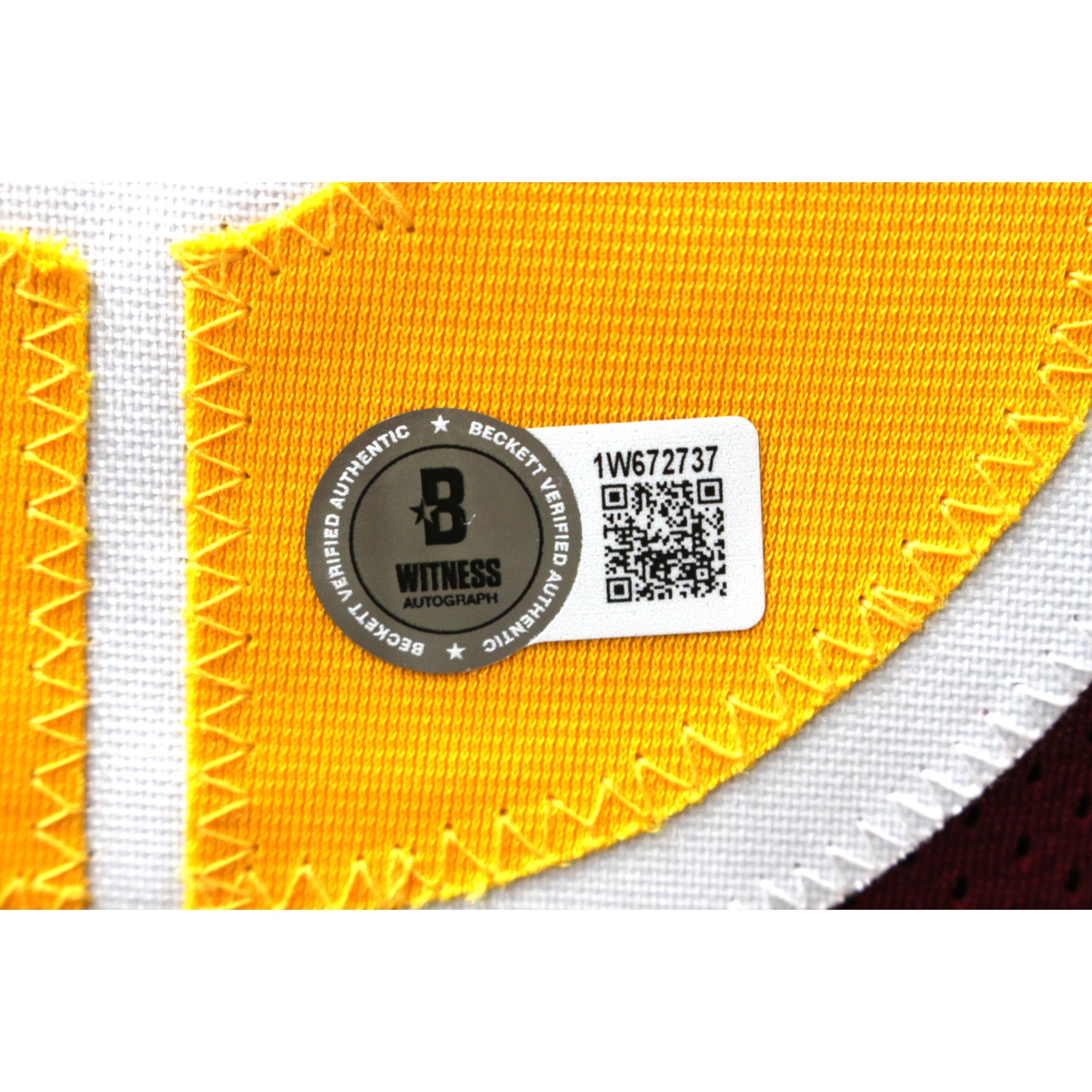 Brian Robinson Jr Brian Robinson Jr. Autographed/Signed Pro Style Red XL Jersey Beckett W 51829