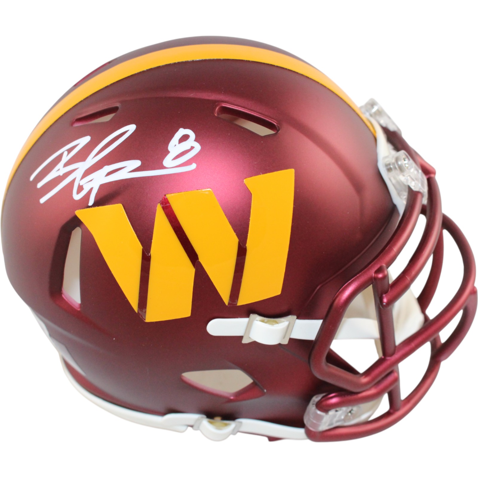 Brian Robinson Jr Signed Washington Commanders Mini Helmet Beckett Witness 51710