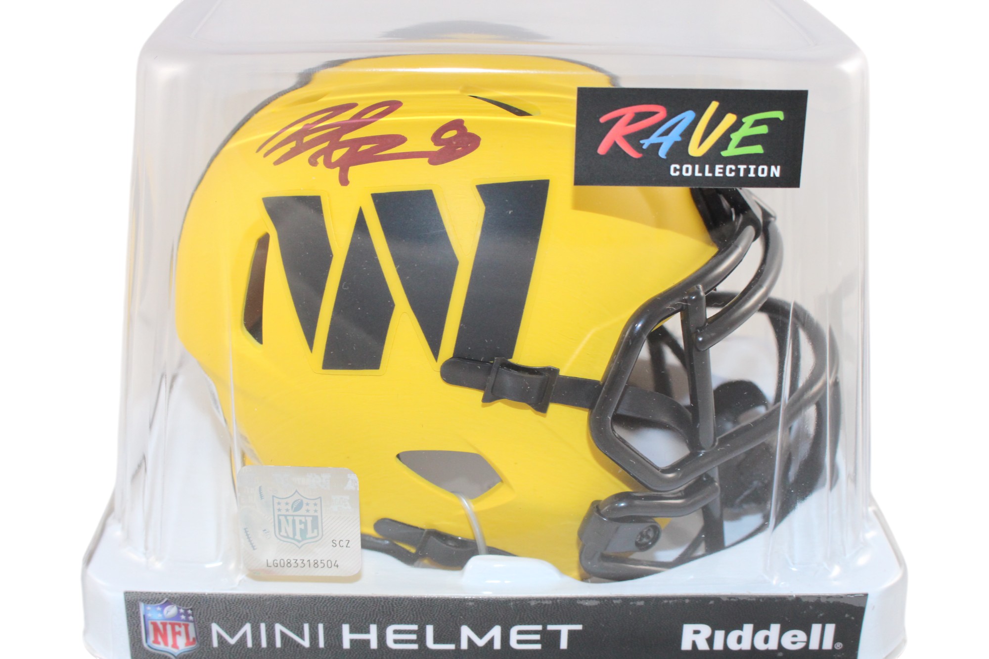 Brian Robinson Jr Signed Washington Commanders Rave Mini Helmet Beckett 51704 5 Brian Robinson Jr Signed Washington Commanders Rave Mini Helmet Beckett 51704
