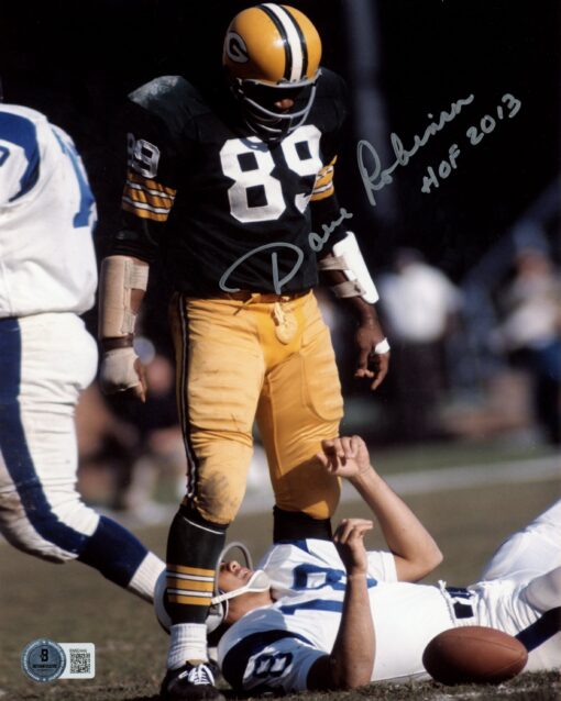 Dave Robinson Autographed/Signed Green Bay Packers 8x10 Photo Beckett 59473